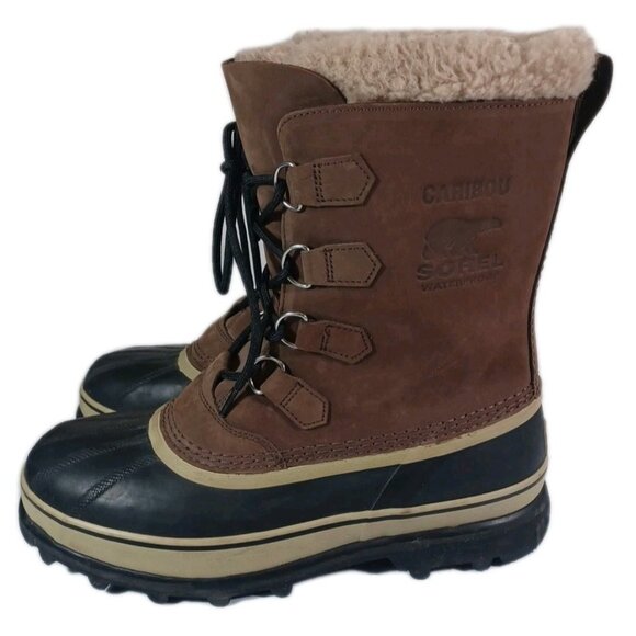 Sorel Caribou Suede Waterproof Wool Pac Boot - Size 11 - Vintage Excellent! - Picture 7 of 12